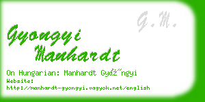 gyongyi manhardt business card